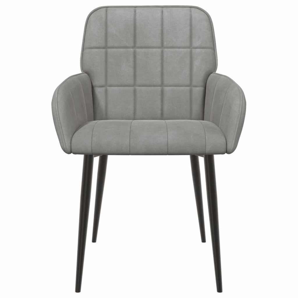 vidaXL Krzesła jadalne 2 pcs Welur jasnoszary 57 x 50 x 85 cm