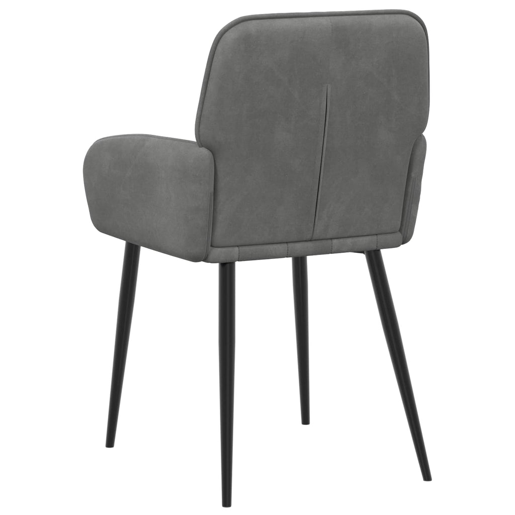 vidaXL Krzesła jadalne 2 pcs Welur ciemnoszary 57 x 50 x 85 cm