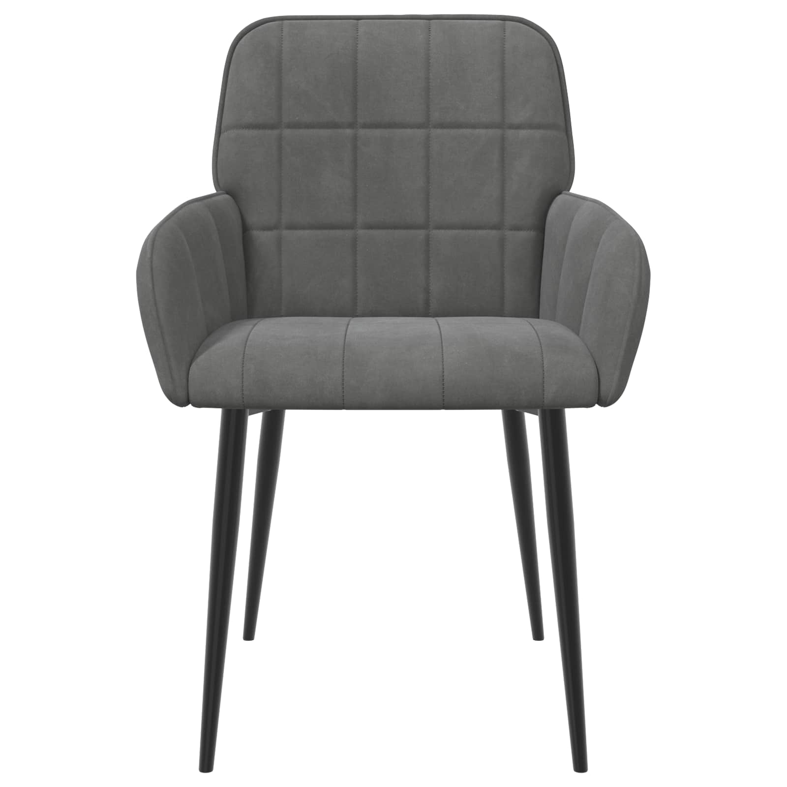 vidaXL Krzesła jadalne 2 pcs Welur ciemnoszary 57 x 50 x 85 cm