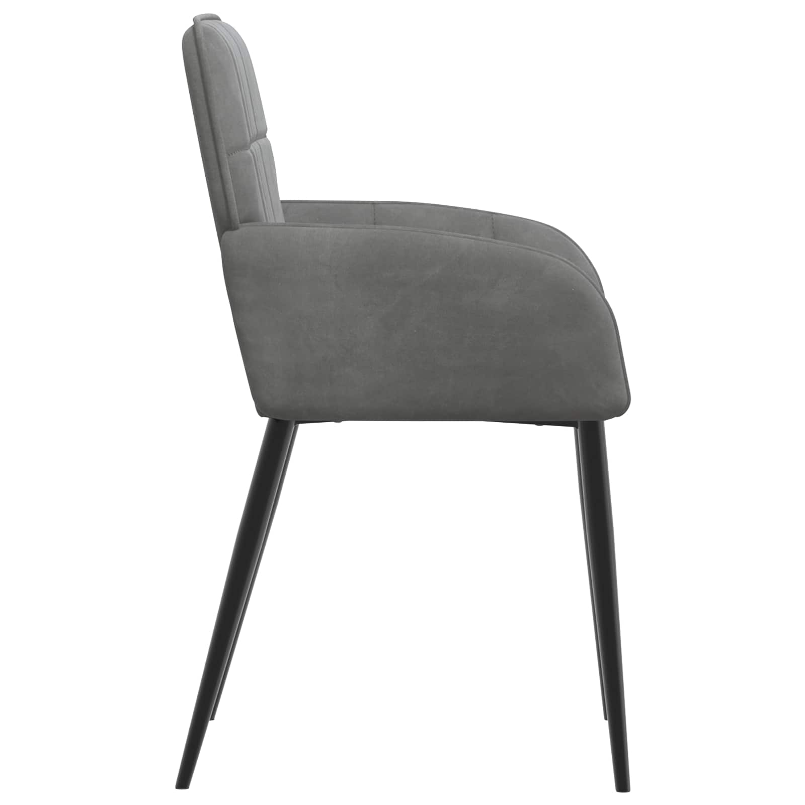 vidaXL Krzesła jadalne 2 pcs Welur ciemnoszary 57 x 50 x 85 cm