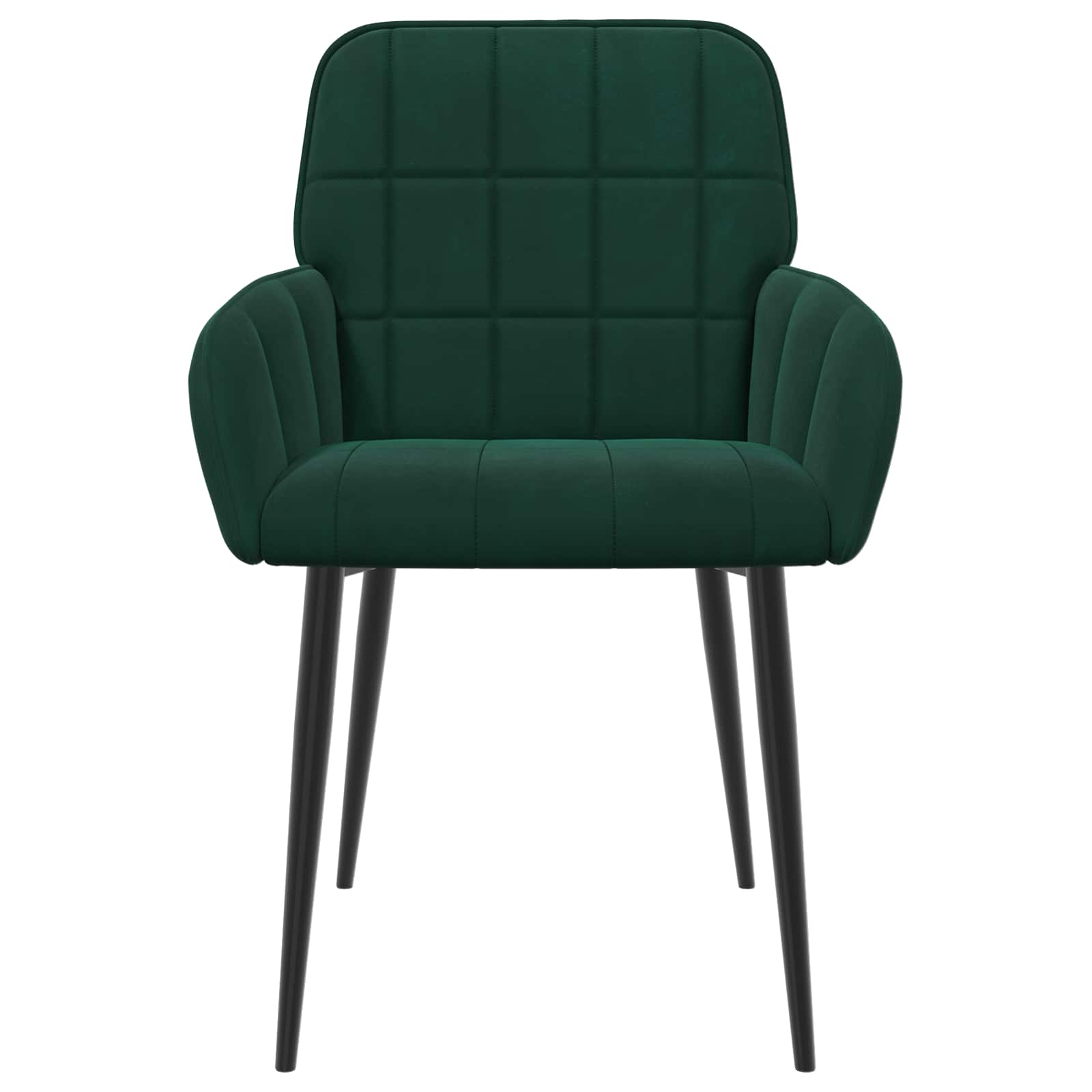 vidaXL Krzesła jadalne 2 pcs Welur Ciemnozielony 57 x 50 x 85 cm