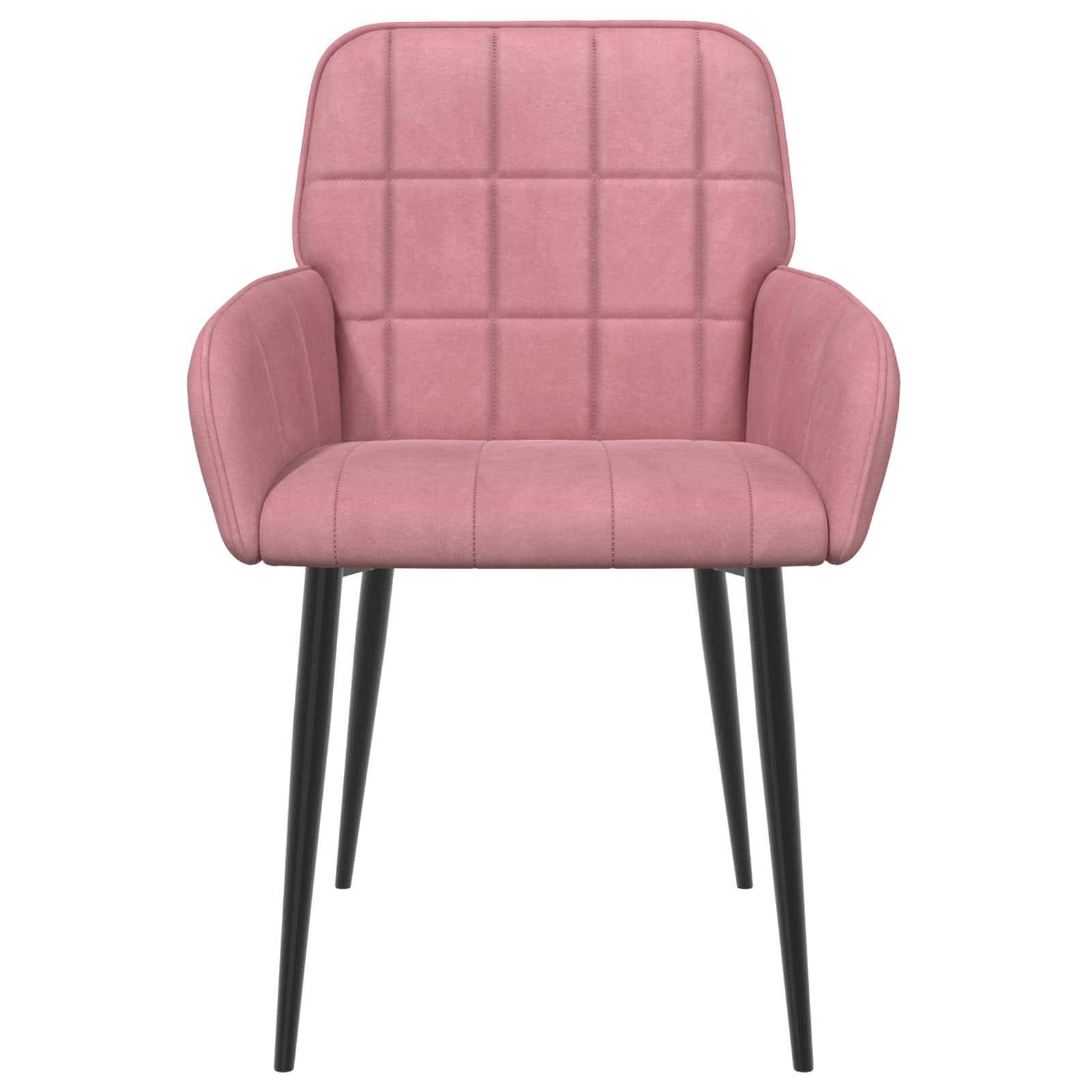 vidaXL Krzesła jadalne 2 pcs Welur różowy 57 x 50 x 85 cm