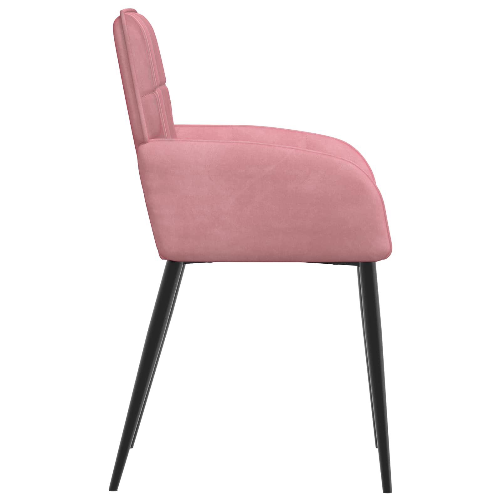 vidaXL Krzesła jadalne 2 pcs Welur różowy 57 x 50 x 85 cm