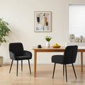 vidaXL Krzesła jadalne 2 pcs Welur Czarny 57 x 50 x 85 cm