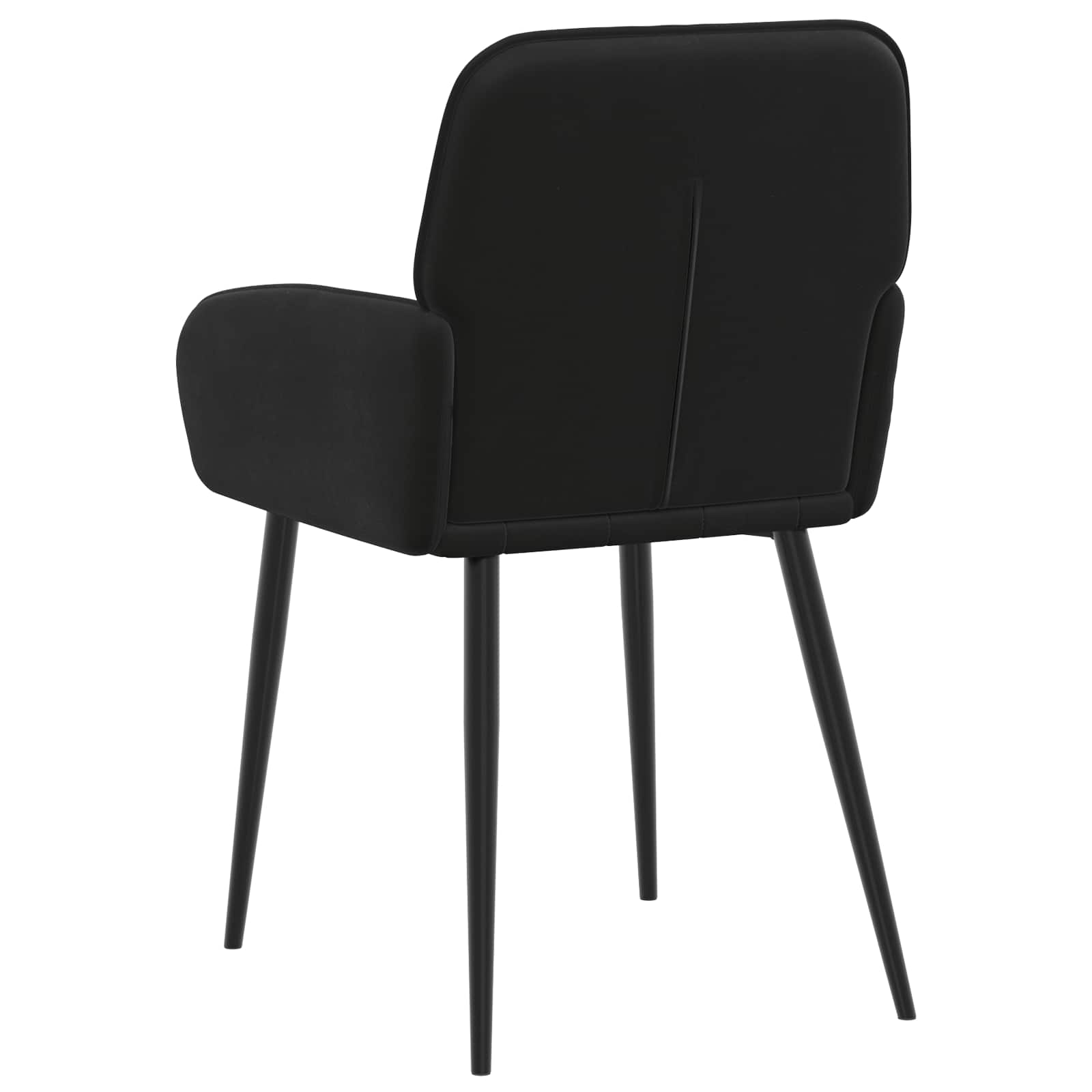 vidaXL Krzesła jadalne 2 pcs Welur Czarny 57 x 50 x 85 cm