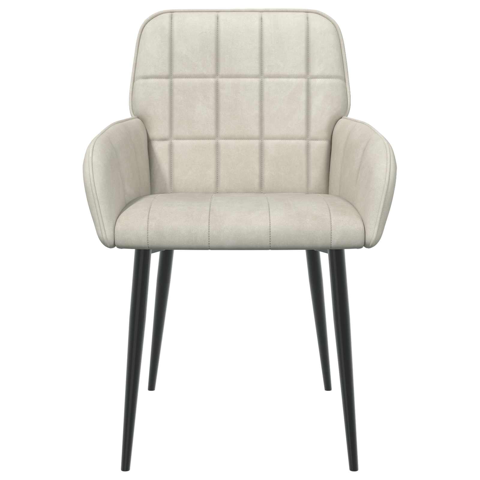 vidaXL Krzesła jadalne 2 pcs Welur kremowy 57 x 50 x 85 cm