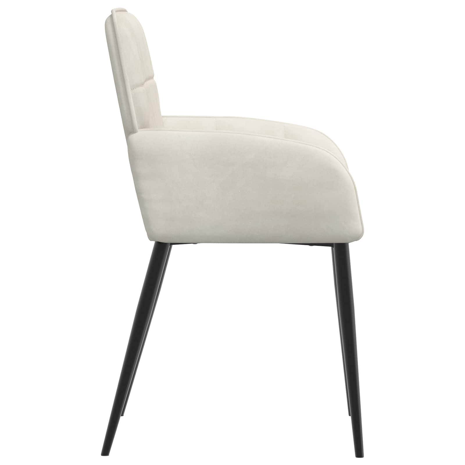 vidaXL Krzesła jadalne 2 pcs Welur kremowy 57 x 50 x 85 cm