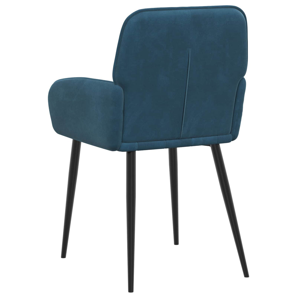 vidaXL Krzesła jadalne 2 pcs Welur niebieski 57 x 50 x 85 cm