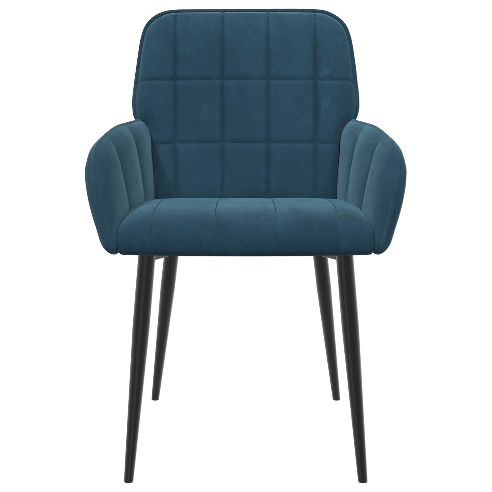 vidaXL Krzesła jadalne 2 pcs Welur niebieski 57 x 50 x 85 cm