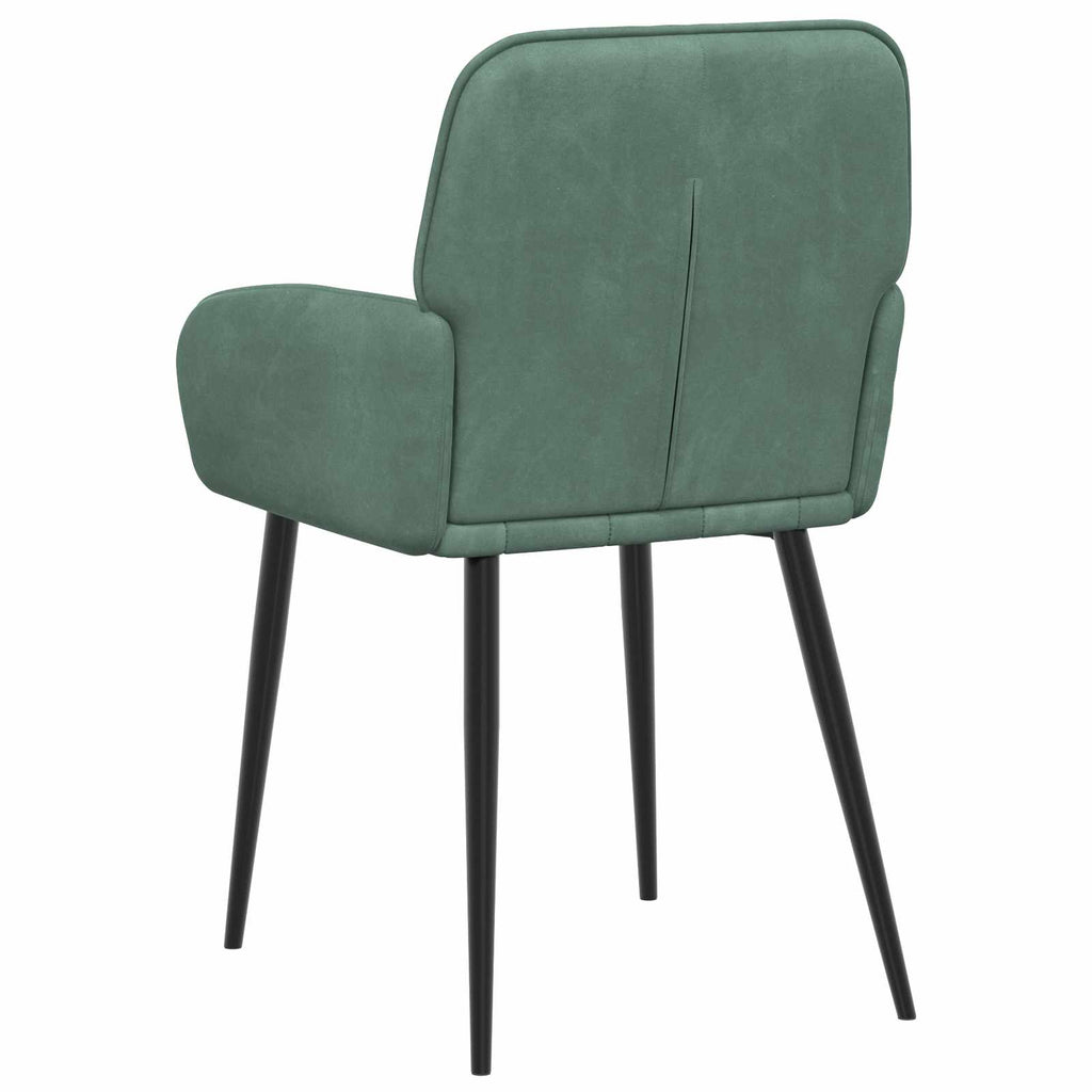 vidaXL Krzesła jadalne 2 pcs Welur Zielony morski 57 x 50 x 85 cm