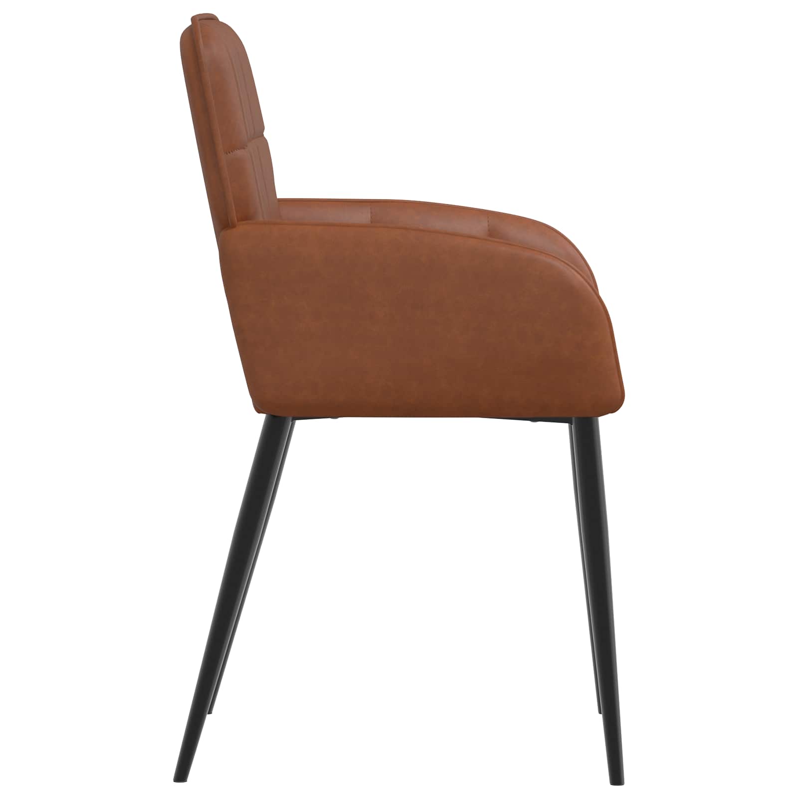 vidaXL Krzesła jadalne 2 pcs Ekoskóra brązowy 57 x 50 x 85 cm
