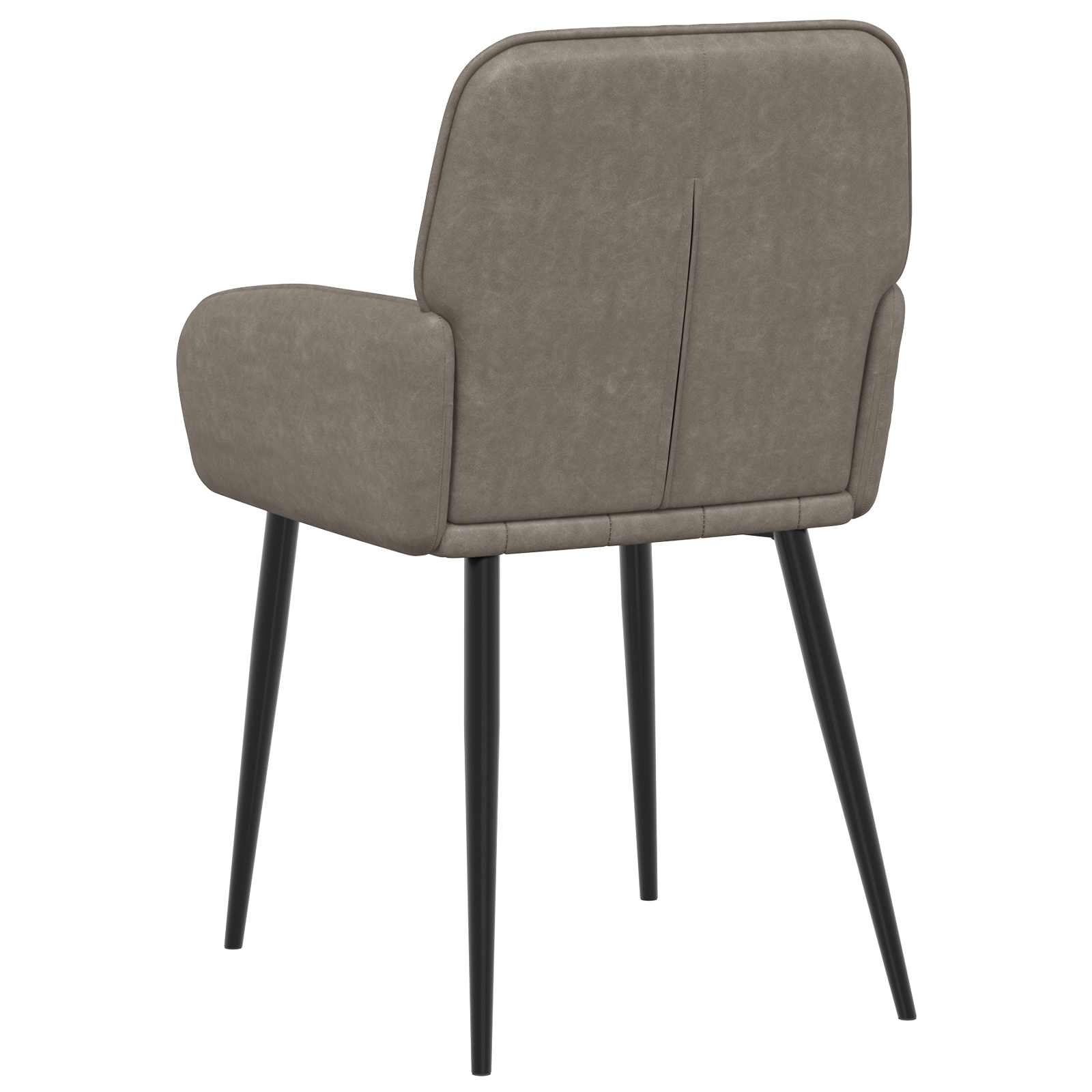 vidaXL Krzesła jadalne 2 pcs Ekoskóra Szary 57 x 50 x 85 cm