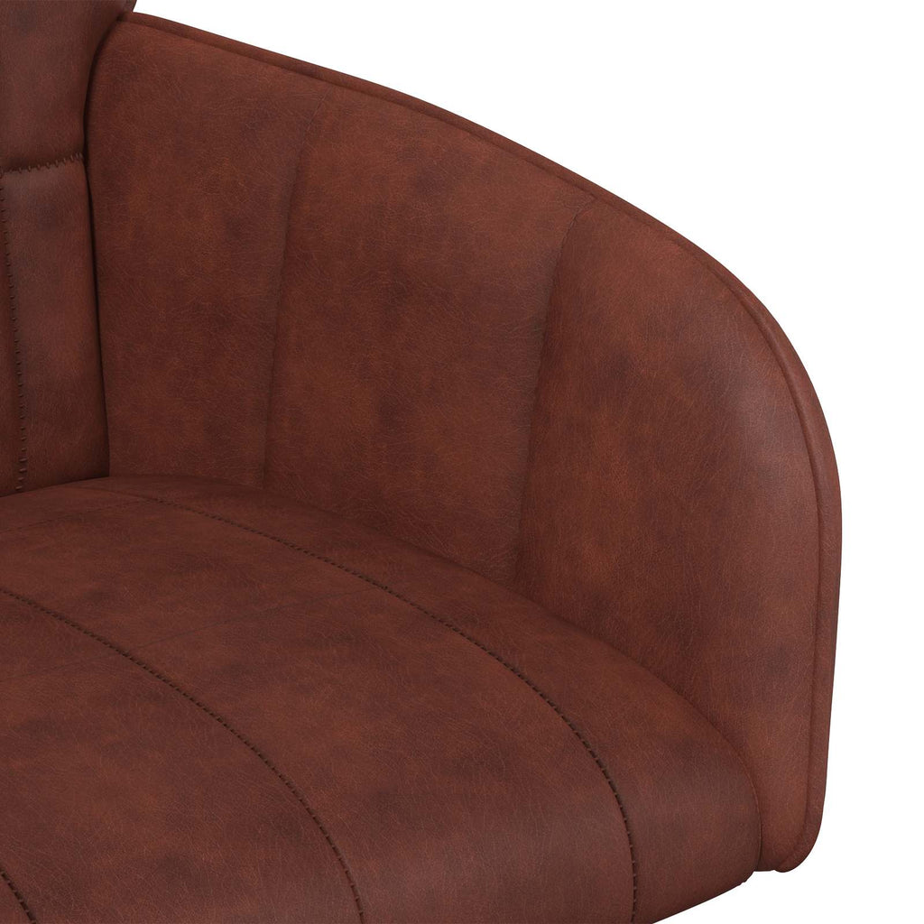 vidaXL Krzesła jadalne 2 pcs Ekoskóra Błyszczący Brąz 57 x 50 x 85 cm