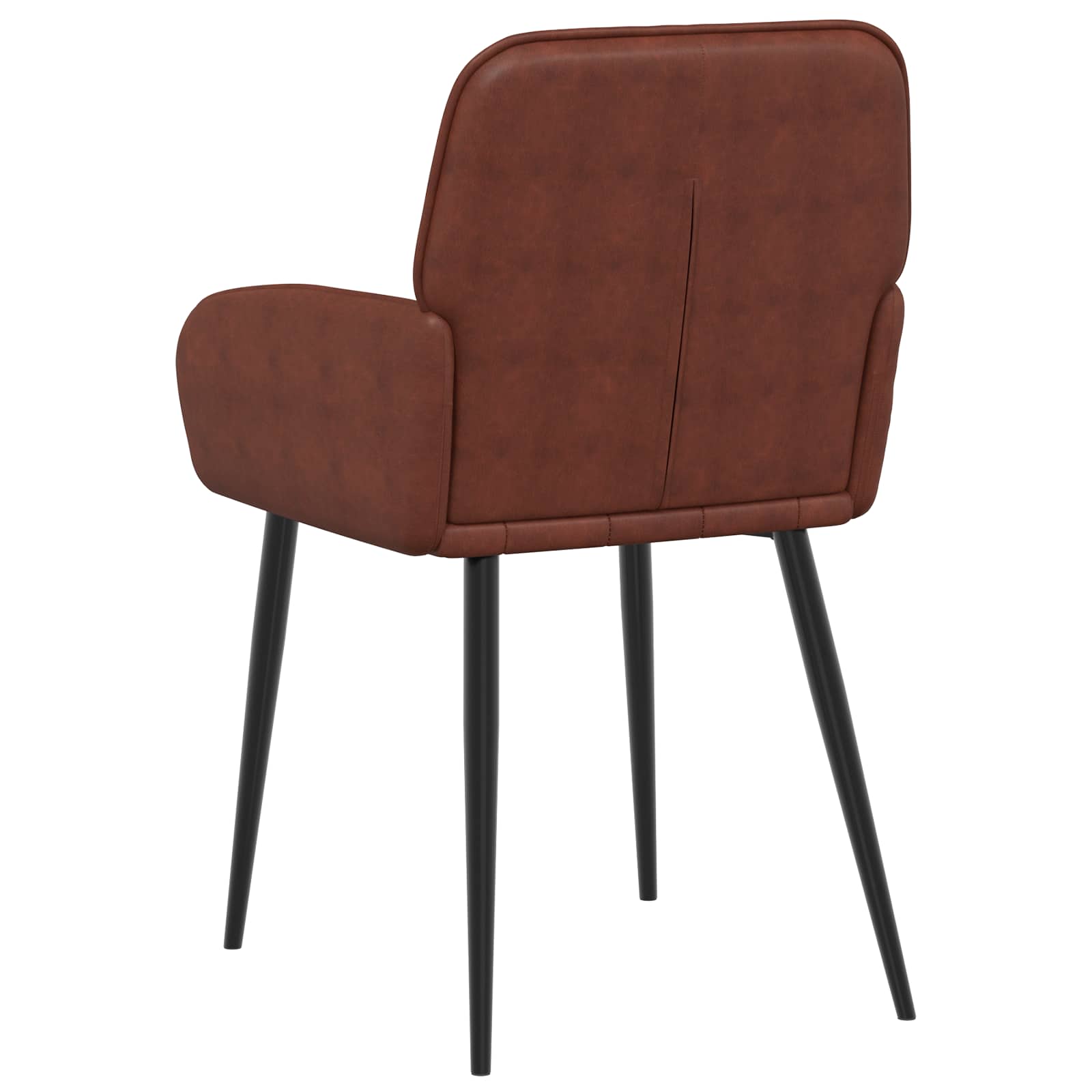 vidaXL Krzesła jadalne 2 pcs Ekoskóra Błyszczący Brąz 57 x 50 x 85 cm