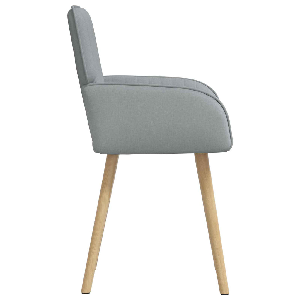 vidaXL Krzesła jadalne 2 pcs tkanina jasnoszary 56,5 x 50 x 87,5 cm