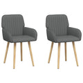vidaXL Krzesła jadalne 2 pcs tkanina ciemnoszary 56,5 x 50 x 87,5 cm