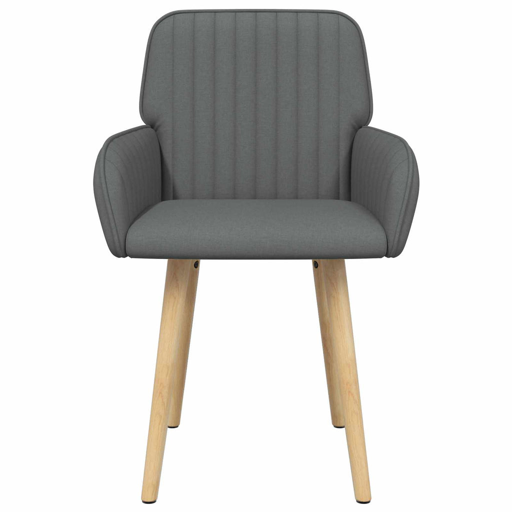 vidaXL Krzesła jadalne 2 pcs tkanina ciemnoszary 56,5 x 50 x 87,5 cm