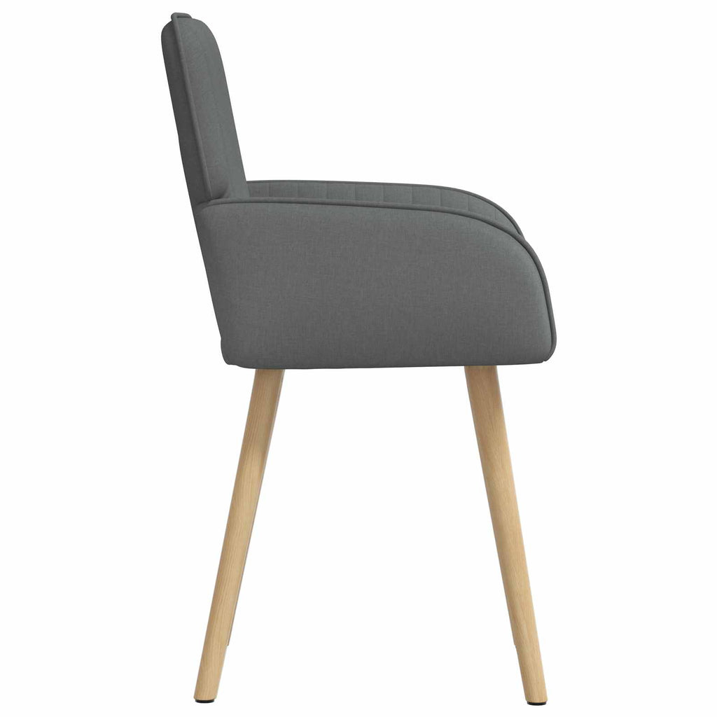 vidaXL Krzesła jadalne 2 pcs tkanina ciemnoszary 56,5 x 50 x 87,5 cm