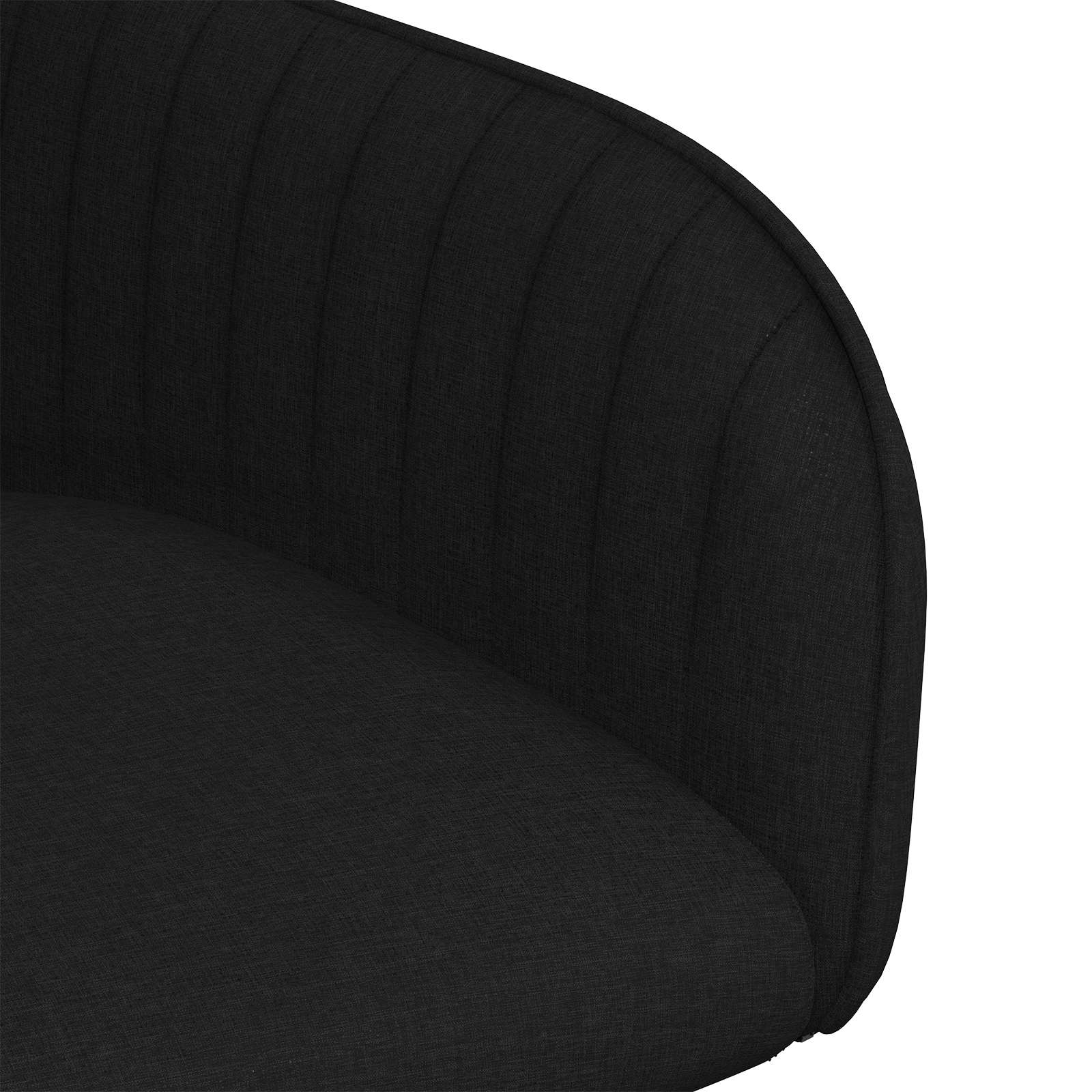 vidaXL Krzesła jadalne 2 pcs tkanina Czarny 56,5 x 50 x 87,5 cm