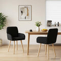 vidaXL Krzesła jadalne 2 pcs tkanina Czarny 56,5 x 50 x 87,5 cm
