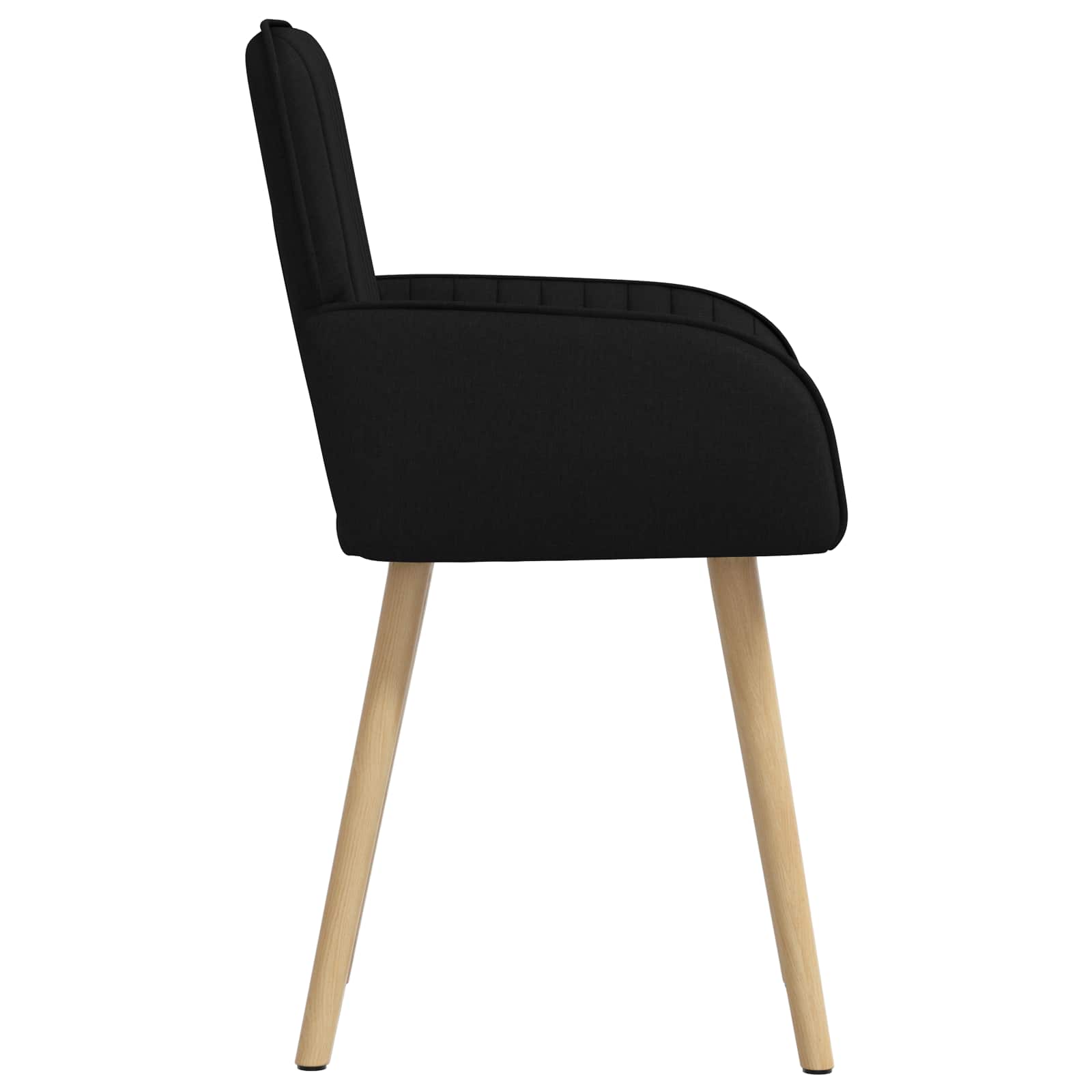 vidaXL Krzesła jadalne 2 pcs tkanina Czarny 56,5 x 50 x 87,5 cm