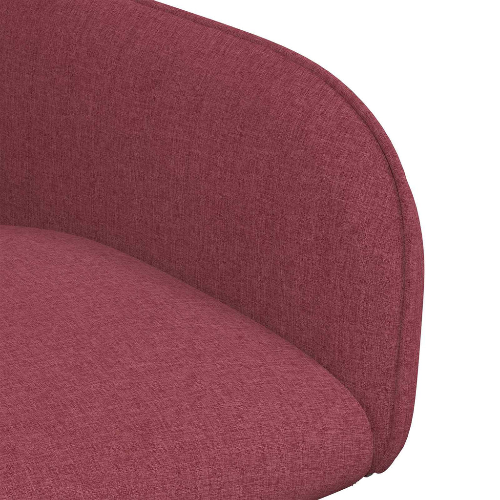 vidaXL Krzesła jadalne 2 pcs tkanina Czerwone wino 56,5 x 50 x 87,5 cm