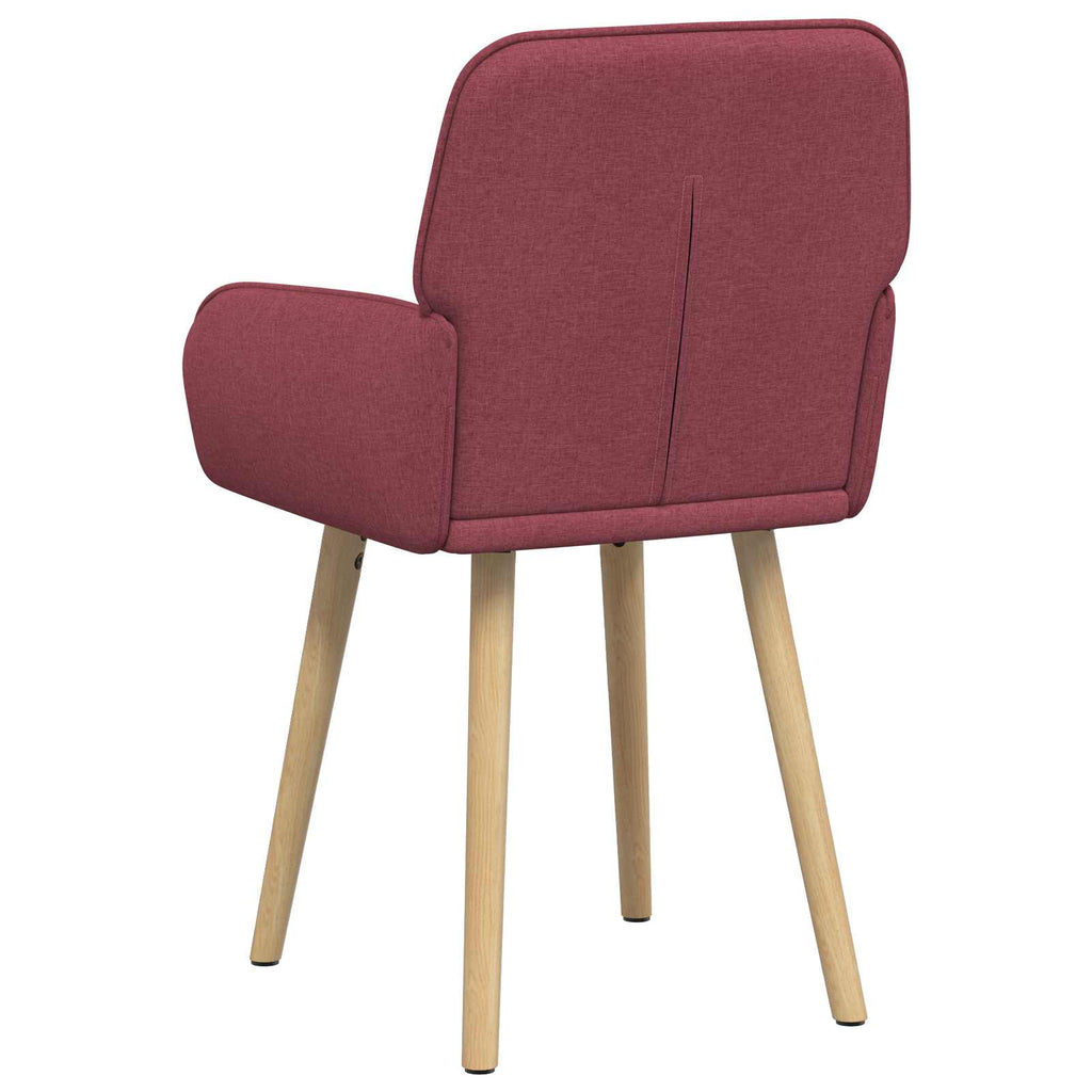 vidaXL Krzesła jadalne 2 pcs tkanina Czerwone wino 56,5 x 50 x 87,5 cm