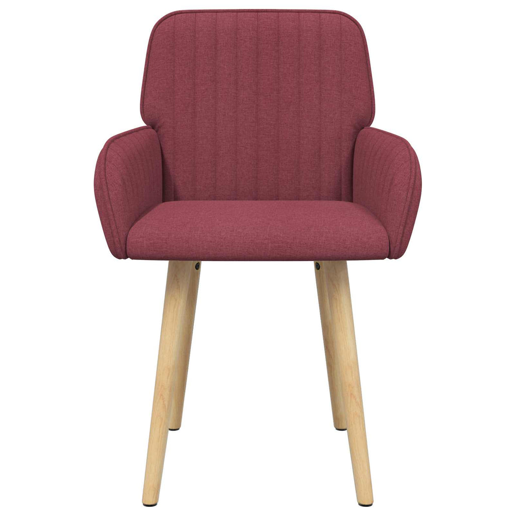 vidaXL Krzesła jadalne 2 pcs tkanina Czerwone wino 56,5 x 50 x 87,5 cm