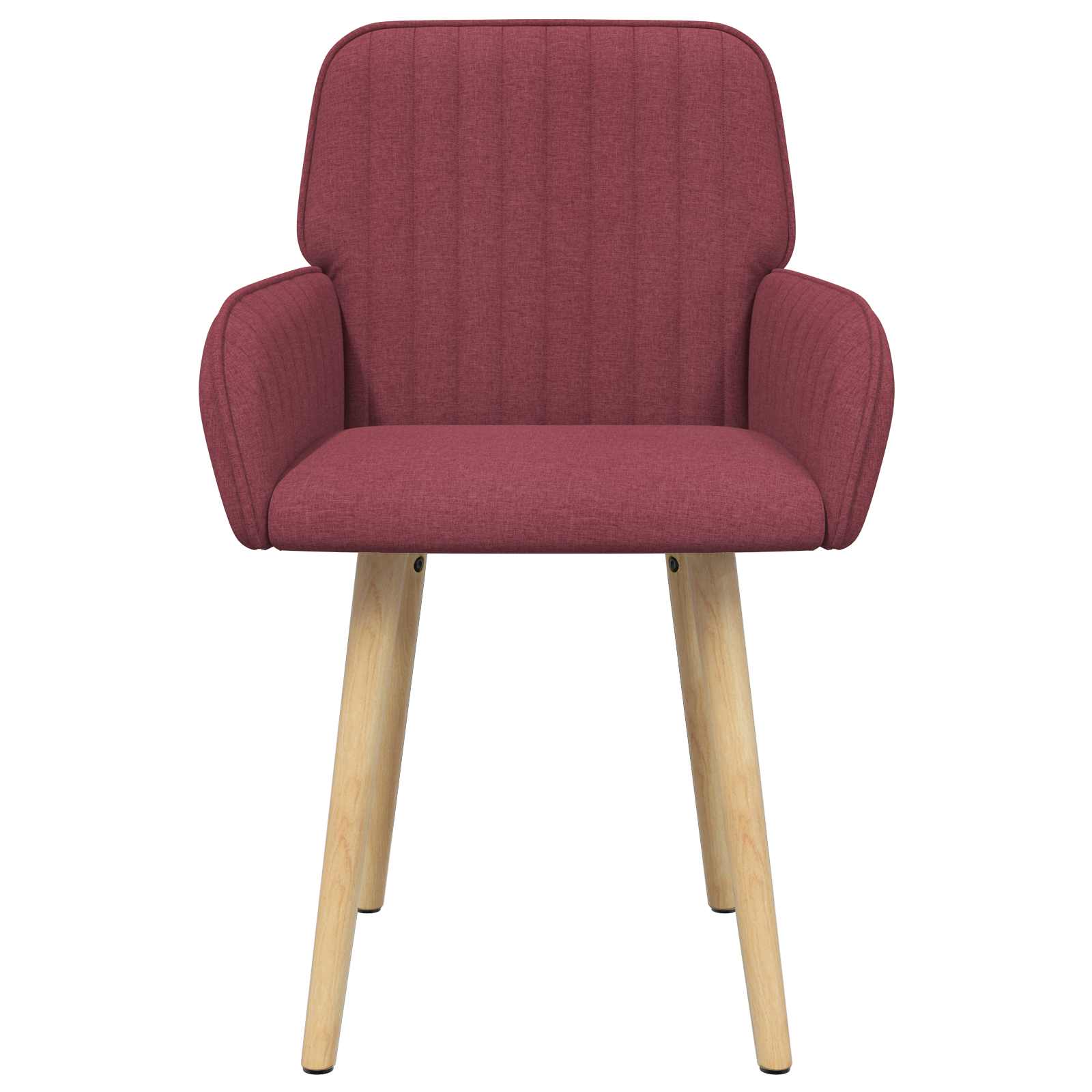 vidaXL Krzesła jadalne 2 pcs tkanina Czerwone wino 56,5 x 50 x 87,5 cm