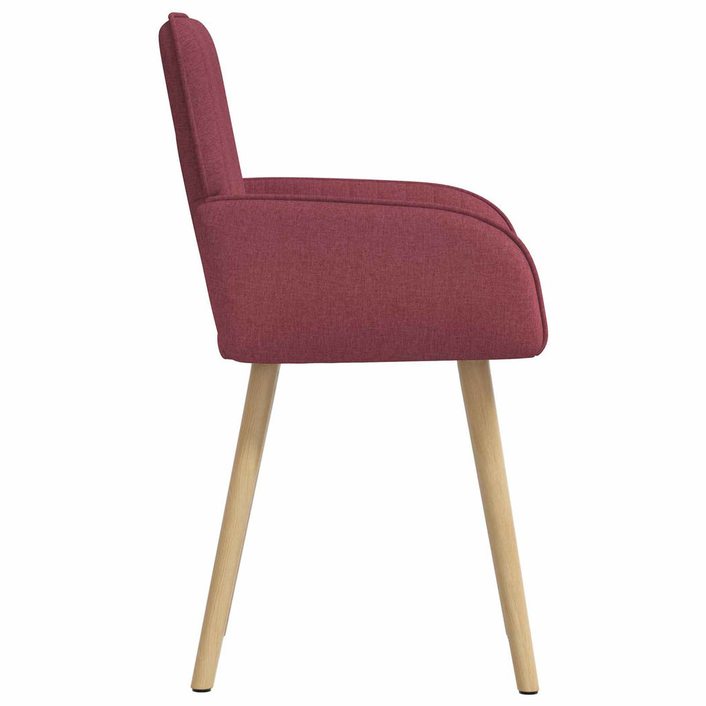 vidaXL Krzesła jadalne 2 pcs tkanina Czerwone wino 56,5 x 50 x 87,5 cm