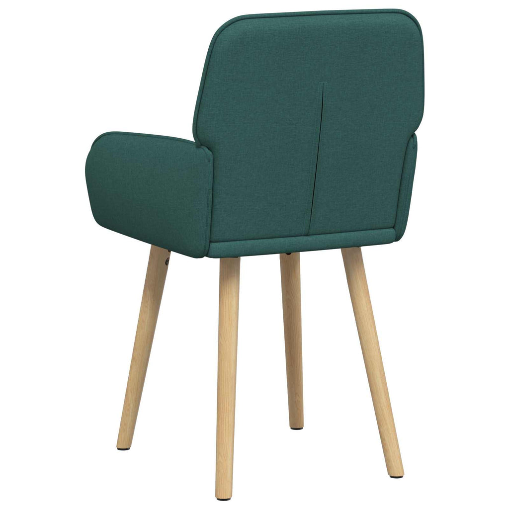 vidaXL Krzesła jadalne 2 pcs tkanina Ciemnozielony 56,5 x 50 x 87,5 cm