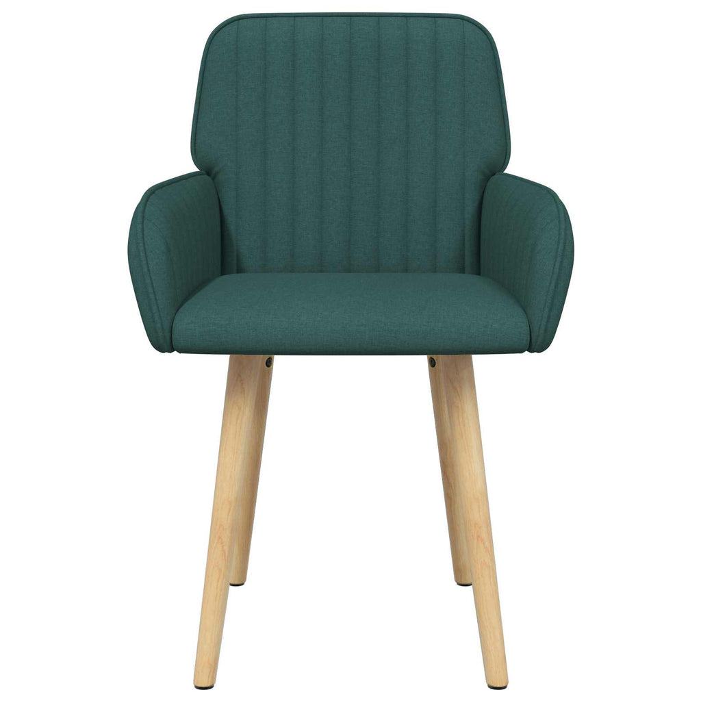vidaXL Krzesła jadalne 2 pcs tkanina Ciemnozielony 56,5 x 50 x 87,5 cm