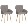 vidaXL Krzesła jadalne 2 pcs tkanina Ciemnoszary 56,5 x 50 x 87,5 cm
