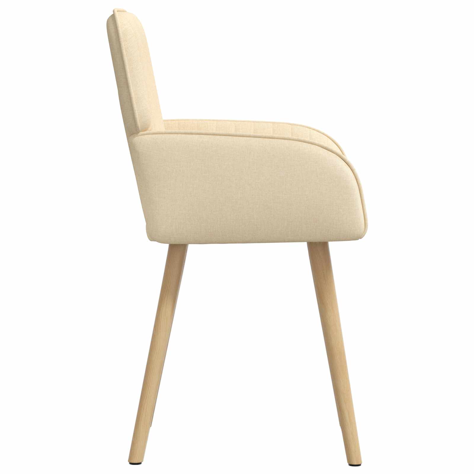 vidaXL Krzesła jadalne 2 pcs tkanina kremowy 56,5 x 50 x 87,5 cm