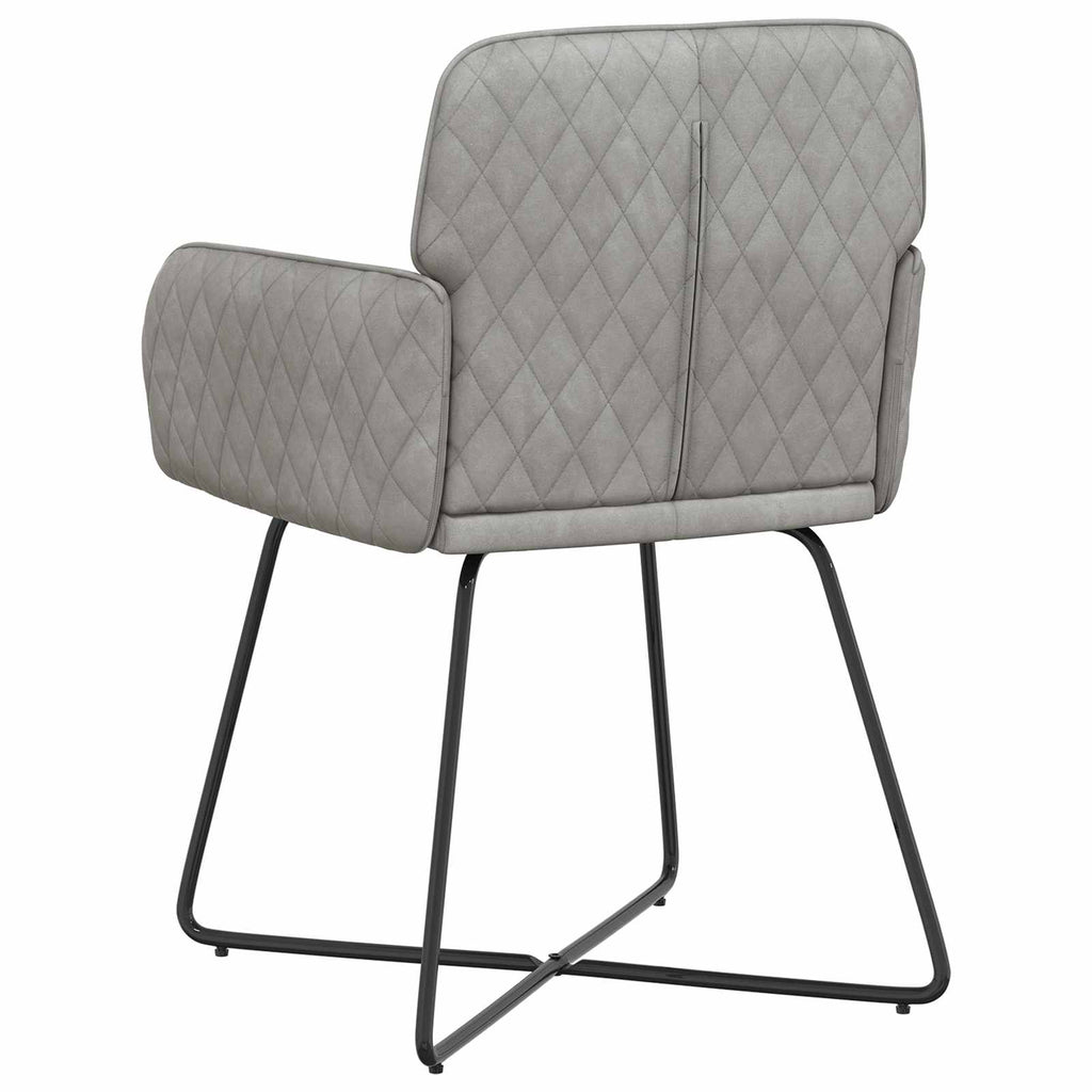 vidaXL Krzesła jadalne 2 pcs Welur jasnoszary 59 x 56,5 x 86 cm