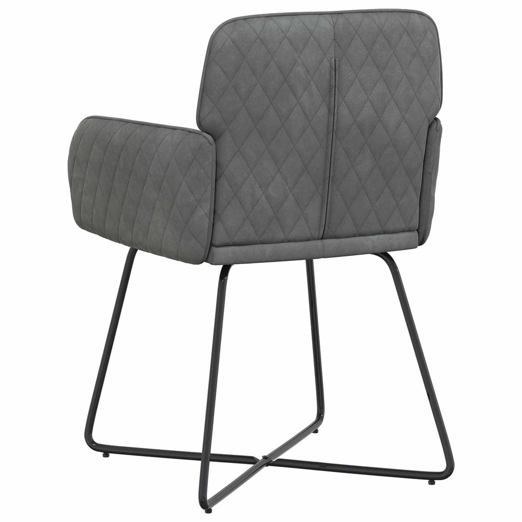 vidaXL Krzesła jadalne 2 pcs Welur ciemnoszary 59 x 56,5 x 86 cm