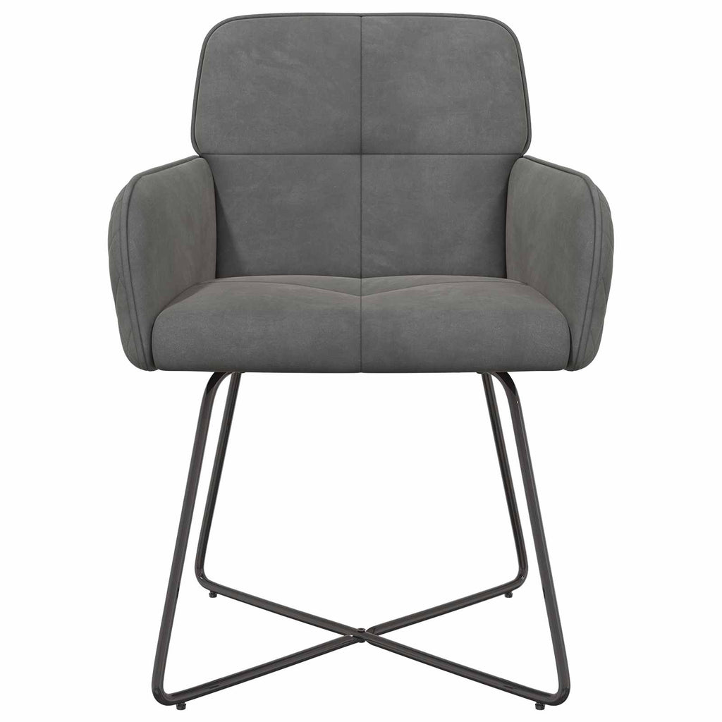 vidaXL Krzesła jadalne 2 pcs Welur ciemnoszary 59 x 56,5 x 86 cm