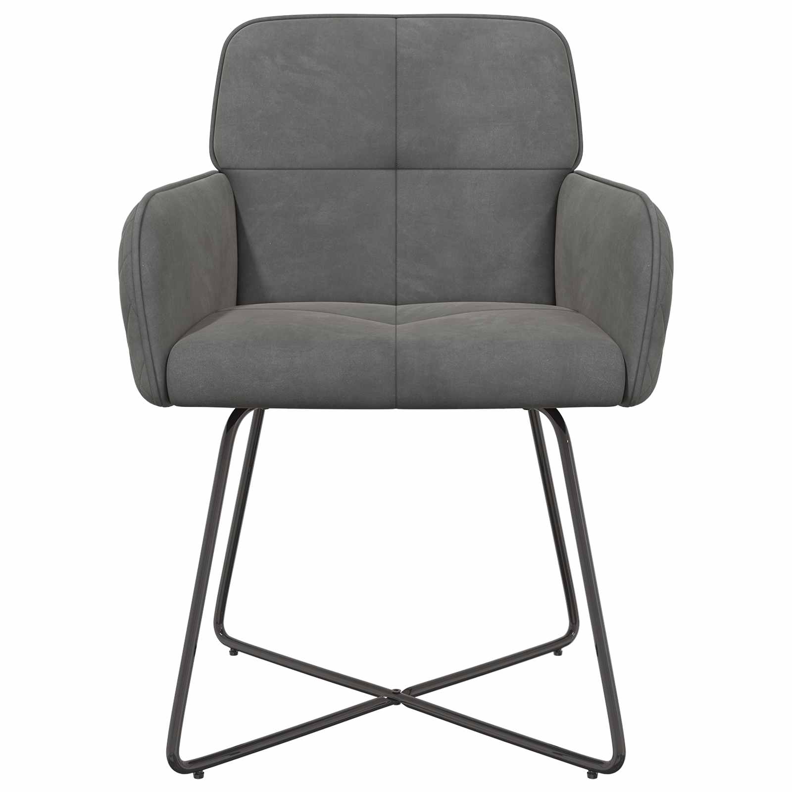vidaXL Krzesła jadalne 2 pcs Welur ciemnoszary 59 x 56,5 x 86 cm
