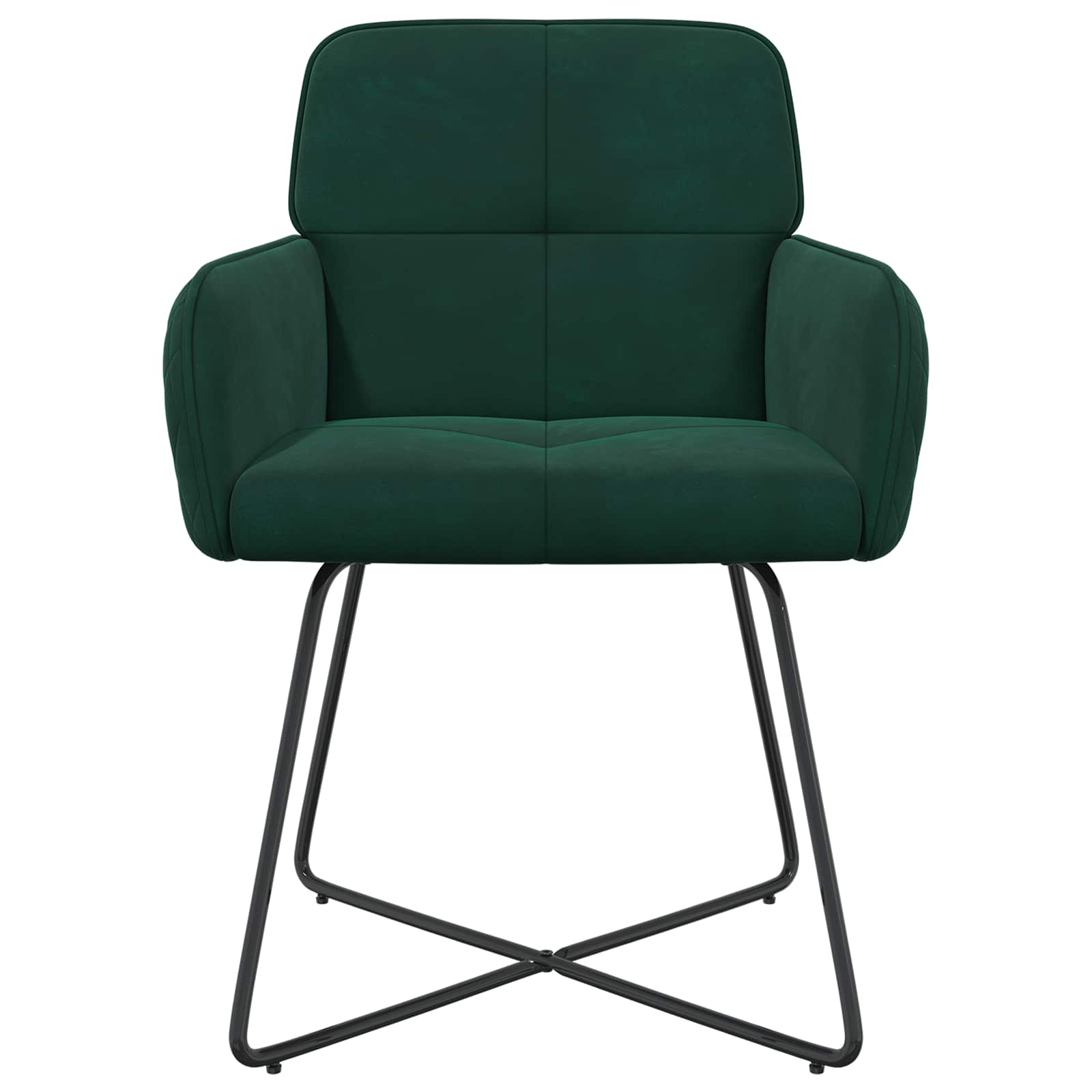 vidaXL Krzesła jadalne 2 pcs Welur Ciemnozielony 59 x 56,5 x 86 cm