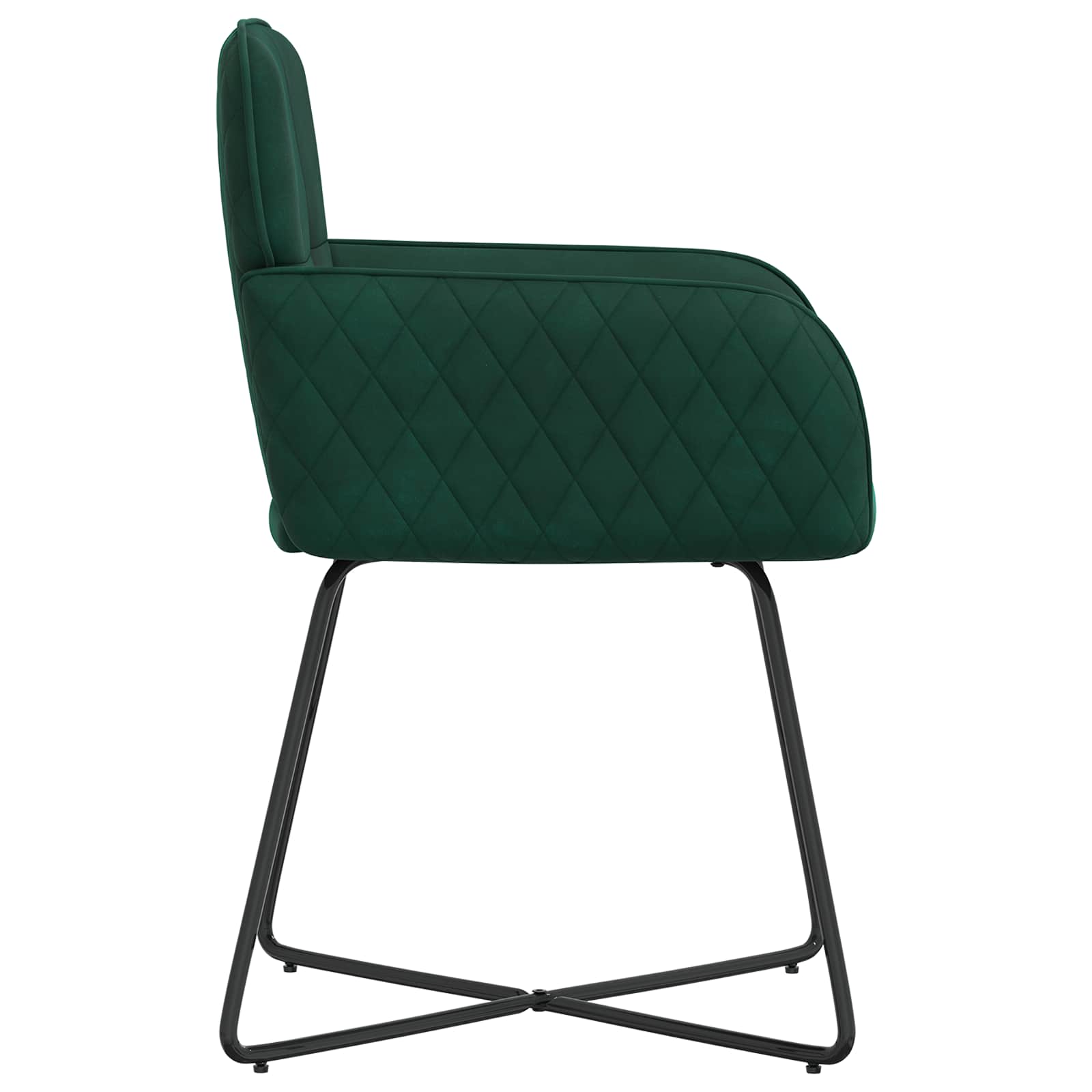 vidaXL Krzesła jadalne 2 pcs Welur Ciemnozielony 59 x 56,5 x 86 cm