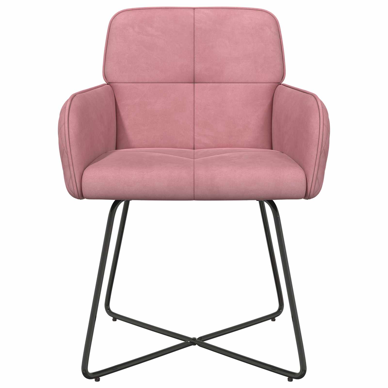 vidaXL Krzesła jadalne 2 pcs Welur różowy 59 x 56,5 x 86 cm
