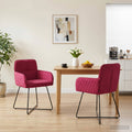 vidaXL Krzesła jadalne 2 pcs Welur Czerwone wino 59 x 56,5 x 86 cm