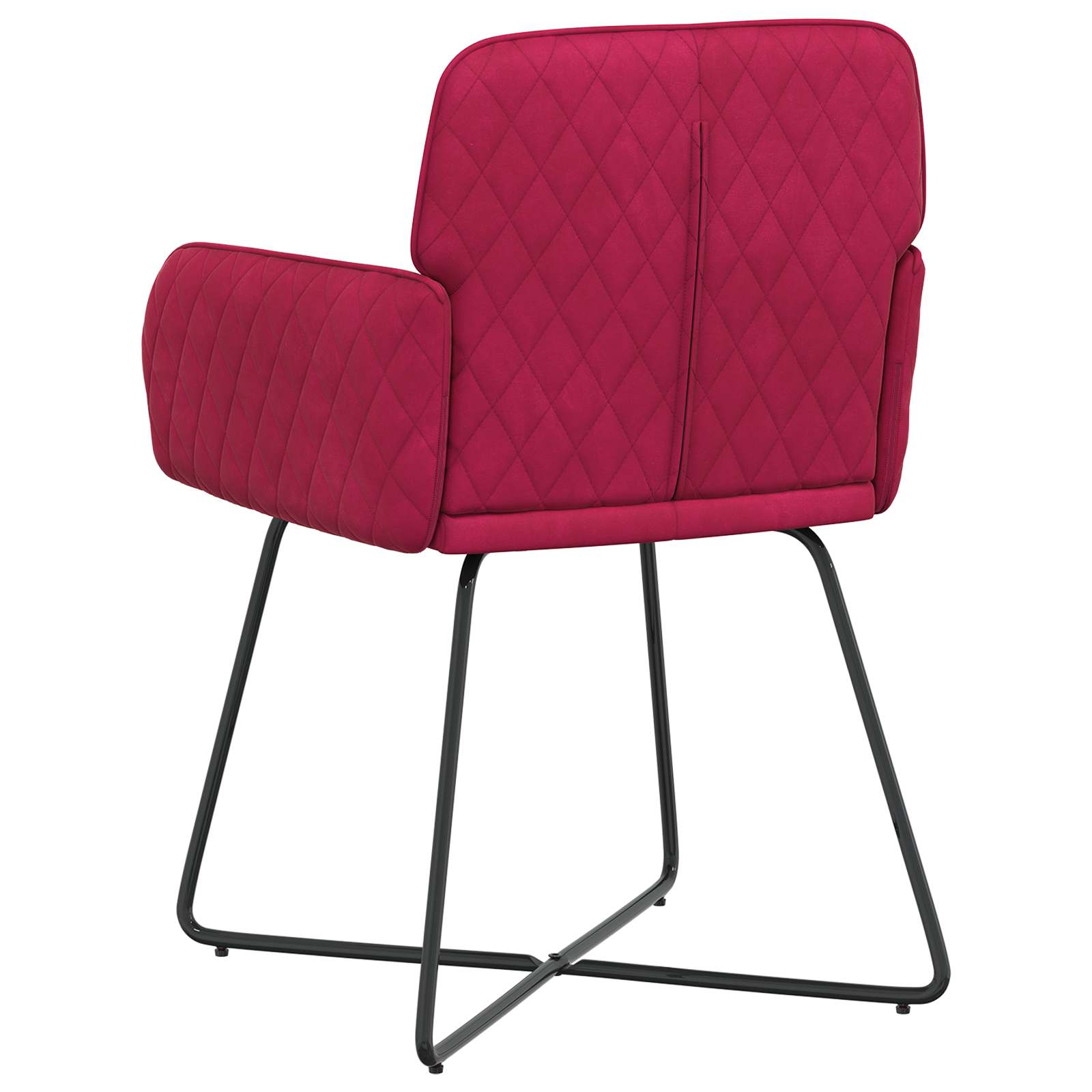 vidaXL Krzesła jadalne 2 pcs Welur Czerwone wino 59 x 56,5 x 86 cm