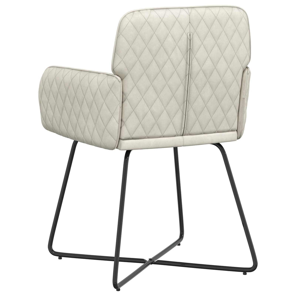 vidaXL Krzesła jadalne 2 pcs Welur kremowy 59 x 56,5 x 86 cm
