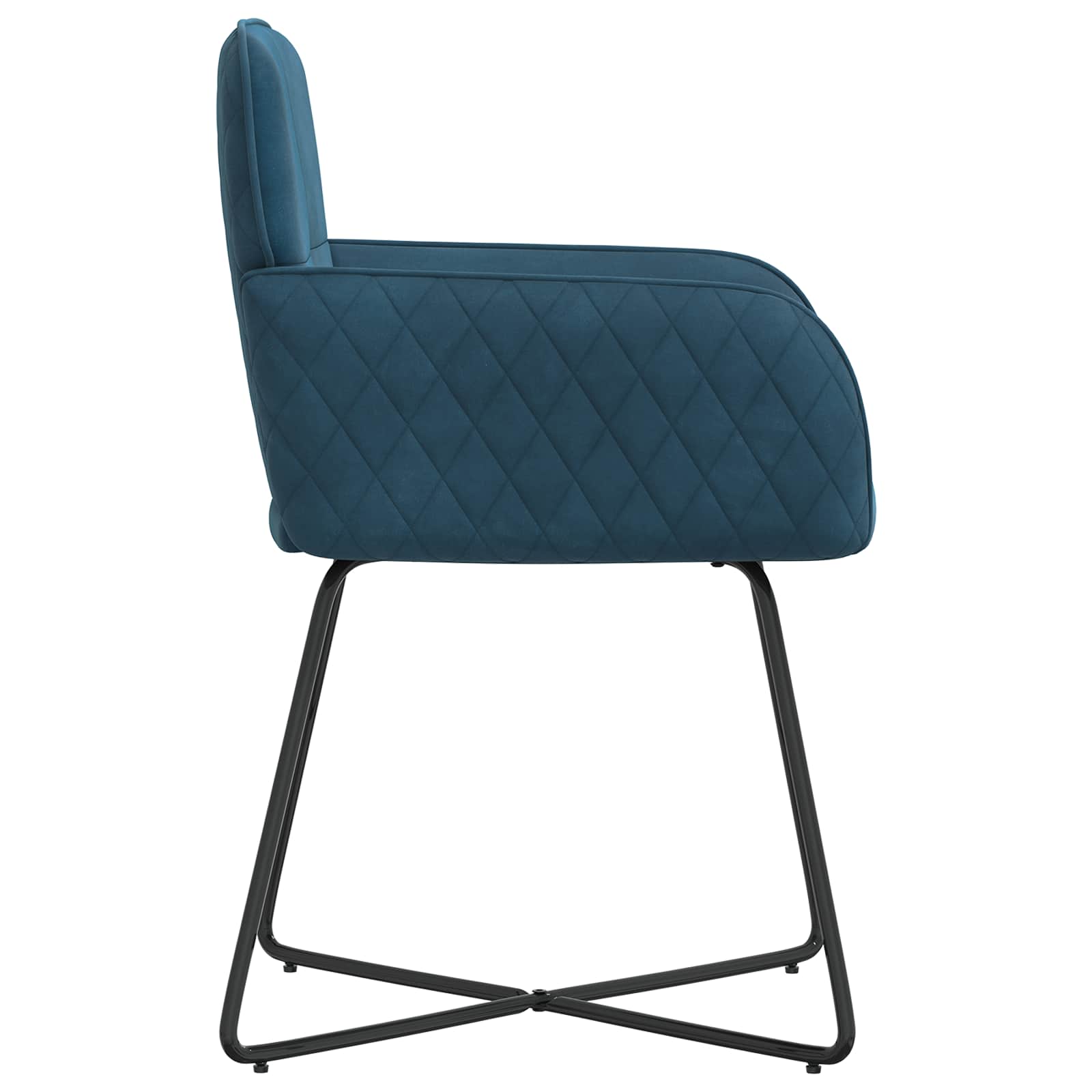 vidaXL Krzesła jadalne 2 pcs Welur niebieski 59 x 56,5 x 86 cm