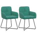 vidaXL Krzesła jadalne 2 pcs Welur Turkusowy 59 x 56,5 x 86 cm
