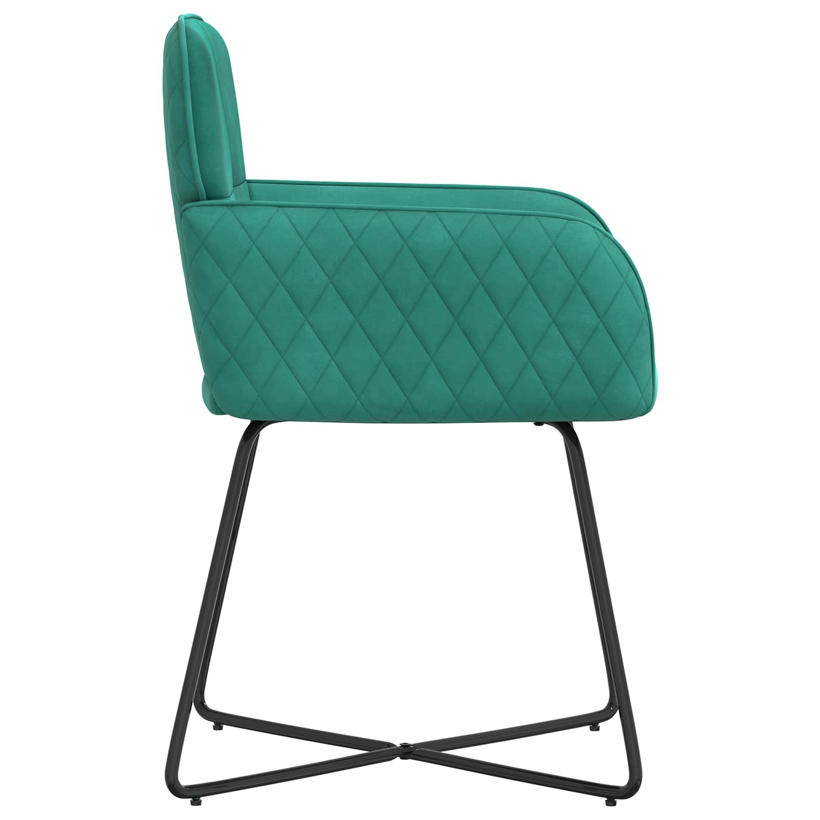 vidaXL Krzesła jadalne 2 pcs Welur Turkusowy 59 x 56,5 x 86 cm