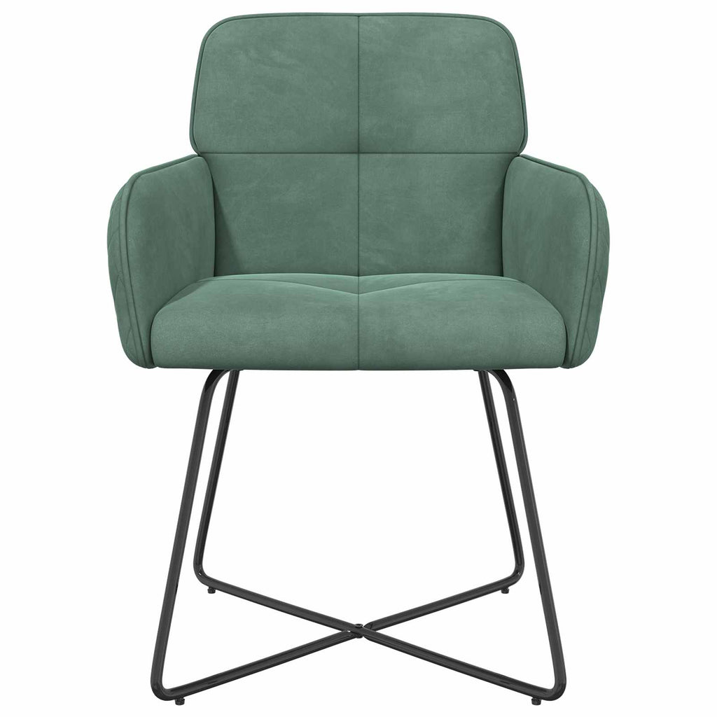 vidaXL Krzesła jadalne 2 pcs Welur Zielony morski 59 x 56,5 x 86 cm