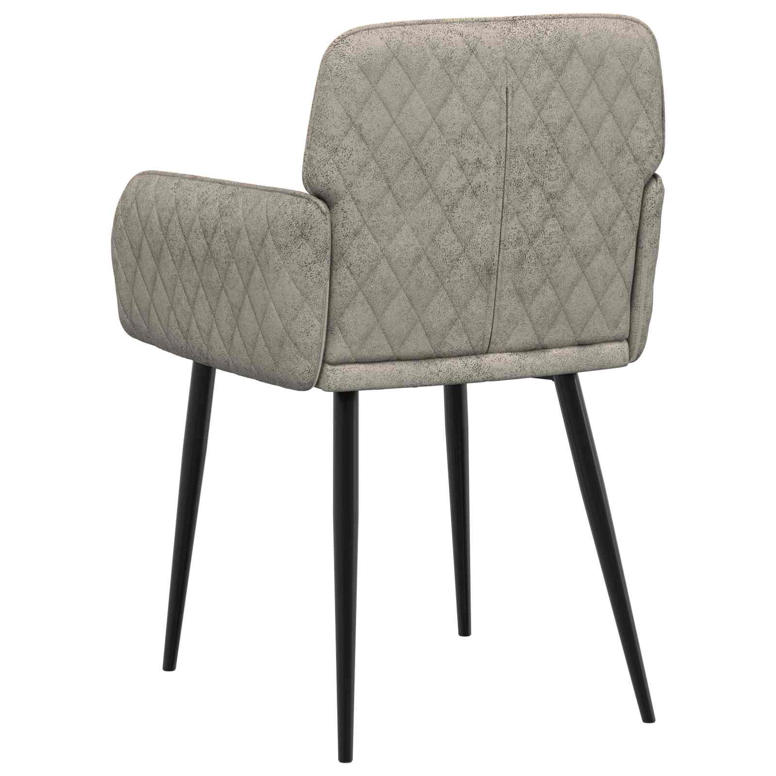 vidaXL Krzesła jadalne 2 pcs Skóra zamszowa jasnoszary 59x56,5x85cm