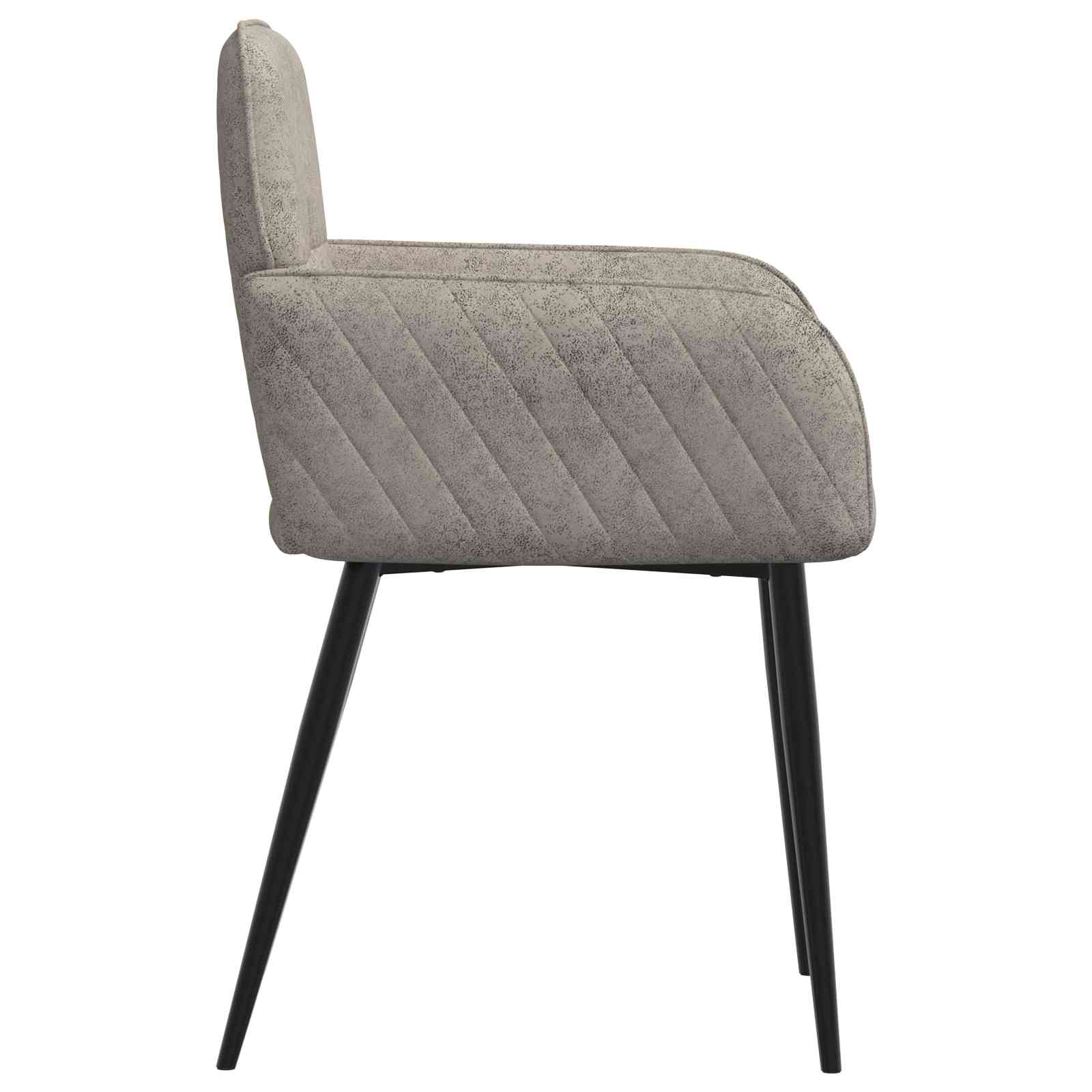 vidaXL Krzesła jadalne 2 pcs Skóra zamszowa jasnoszary 59x56,5x85cm